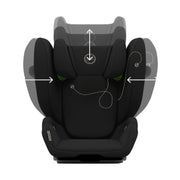 CYBEX Gold Silla de coche infantil Solution G i-Fix, para coches con y sin ISOFIX, desde aprox. 3 hasta 12 años (100 - 150 cm), desde aprox. 15 hasta 50 kg, Lava Grey
