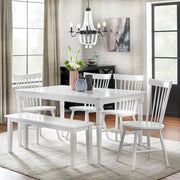 Sillas de comedor de madera maciza con respaldo de barrotes Simple Living Venice (juego de 2)