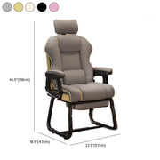Silla ejecutiva ergonómica de cuero con respaldo alto color amarillo