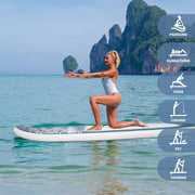 FEATH-R-LITE Tabla de paddle surf inflable para adultos SUP con dos configuraciones de accesorios diferentes