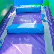 Tobogán acuático inflable de grado comercial de 16' HeroKiddo 2025 con piscina adyacente para niños y adultos (incluye soplador), uso húmedo y seco, diversión de verano