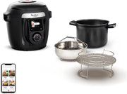 Moulinex Cookeo Wi-Fi 10 en 1, Multicocina, 10 modos de cocción, Cocción a presión, Pasos detallados, CE96G810, Negro