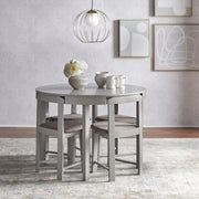 Juego de comedor redondo compacto de 5 piezas Harrisburg Tobey