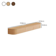 Mueble de TV moderno de madera color marrón nuez para montaje en pared con luz
