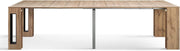 PAZZO DESIGN, Mesa Consola Extensible con Soporte para Extensiones Elvire, Roble Rústico, hasta 12 plazas, Mesa Consola de Cocina, Fabricado en Italia, de 45 a 300 cm - id_1931