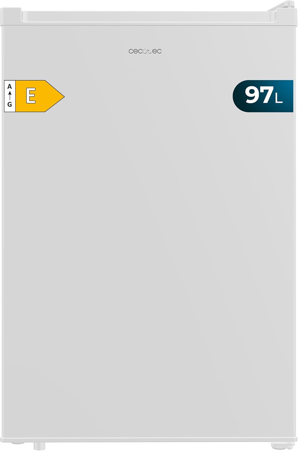 Congelador vertical Cecotec 97 L Bolero CoolMarket TF 97 White. Clase energética E, diseño compacto, puerta reversible, 3 cajones, dimensiones 55,1 x 57,5 x 83,5 cm, color blanco