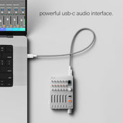 Teenage Engineering TX-6, mesa de mezclas estéreo profesional de 6 canales (interfaz de audio multifuncional, 6 entradas estéreo, 3 salidas estéreo (main/cue/aux), minimezclador)