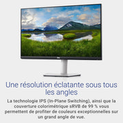 Monitor Dell S2721QSA 27" 4K UHD (3840x2160), 60Hz, IPS, 4ms, AMD Radeon FreeSync, 99% sRGB, altavoces integrados, DisplayPort, 2x HDMI, garantía de 3 años, plata
