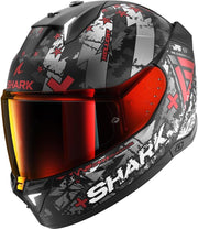 SHARK, Casco de moto integral SKWAL i3 Hellcat Negro/Rojo, S