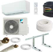 Daikin con kit de instalación de 5 metros – 12000 BTU – 3.5 kW Sensira FTXC35 RXC35, A++, aire acondicionado reversible tipo split mural fijo
