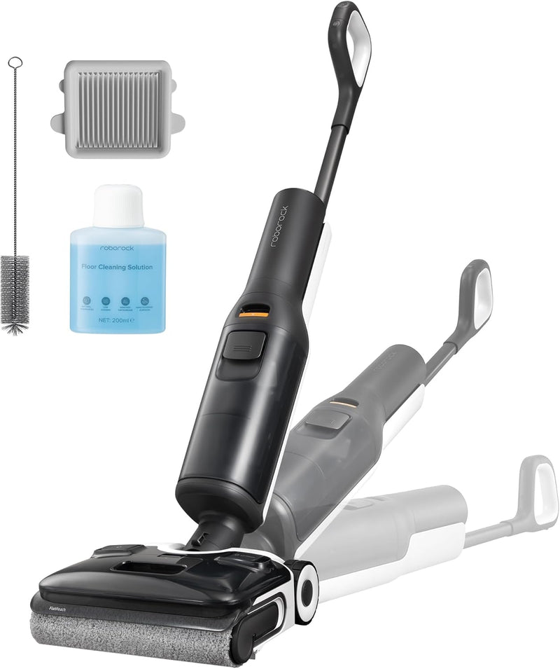 Aspiradora escoba inalámbrica Roborock F25 Alt 20 000 Pa, autolimpieza a alta temperatura de 90 °C, reclinable a 180° para limpieza en plano, limpieza de doble borde, dosificación automática de solución
