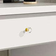 Mesa Tocador de Maquillaje con Luz LED, Espejo y Taburete