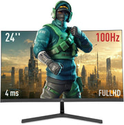 Monitor de juego plano YEYIAN Dash X24 FHD de 24" FullHD | 1920×1080 | Panel VA | 178° de visión | 3000:1 | 100 Hz | 16:9 | 16,7 millones de colores | 4 ms de respuesta | VESA | HDMI 1.4 / VGA