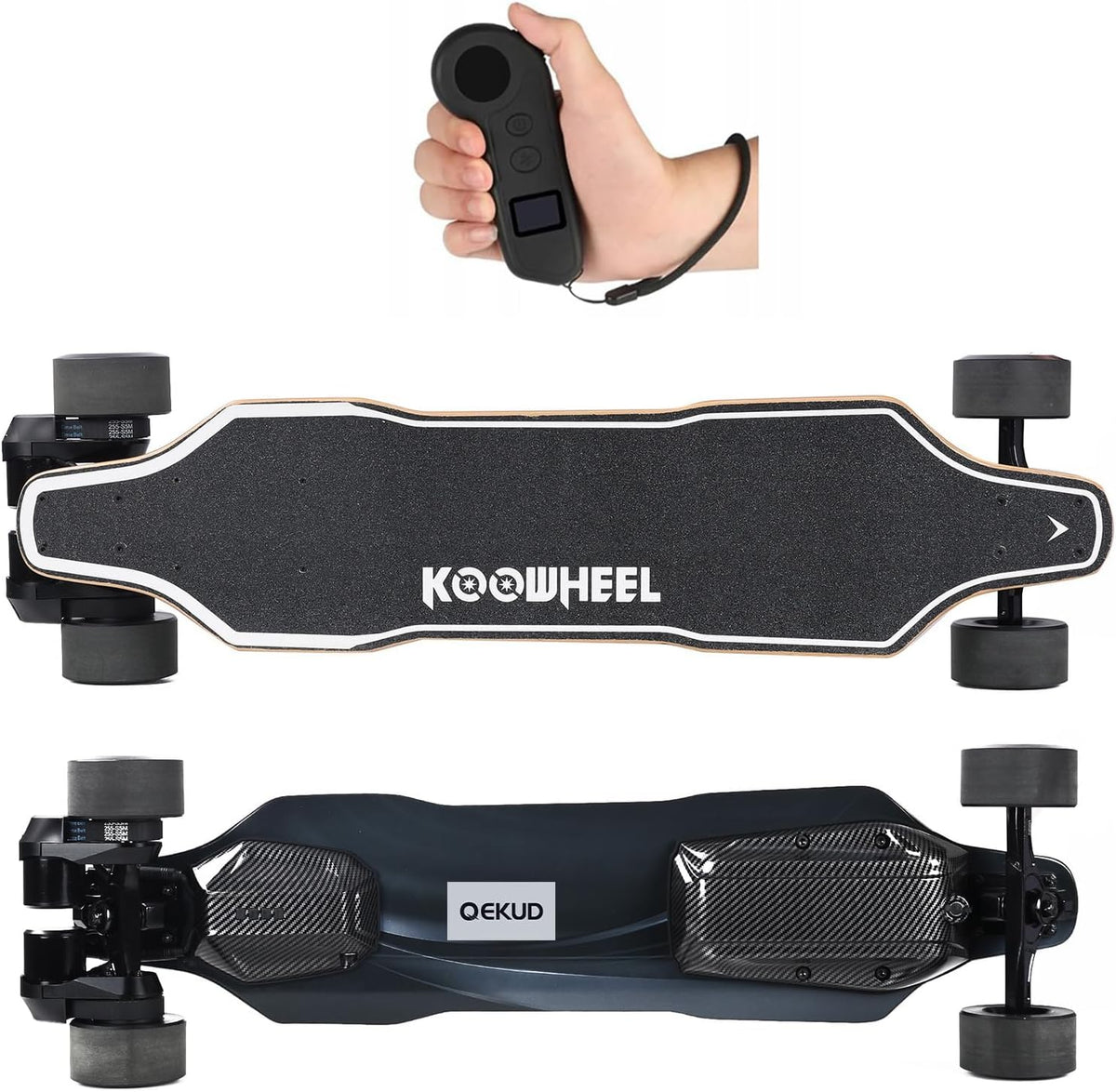 Patineta eléctrica con control remoto OLED, motor dual de 2000 W, 45 km/h máx., autonomía de 30 km, resistente al agua IPX4