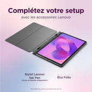 Lenovo Idea Tab - Tablette tactile, IA intégrée 11'' 2.5K, 90Hz (MediaTek Dimensity 6300, 8 cœurs, RAM 8 Go, UFS 2.2 128 Go, Android 15, Wi-Fi 5 + Bluetooth) Lenovo Tab Pen + Étui Folio - Gris