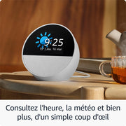 Amazon Echo Spot (nueva generación) | Despertador inteligente con sonido de calidad y Alexa | Blanco