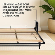 Cama Abatible para 2 Personas - 140cm x 200cm - Cama Mural Plegable - Vertical - Clásica