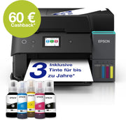 Impresora con depósito de tinta EcoTank ET-4950 | Para la oficina en casa | Wi-Fi y Ethernet | A4 | Impresión (dúplex), escaneado, copia y fax | Pantalla táctil de 6,1 cm | ADF | Incluye tinta para hasta 3 años