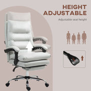 Vinsetto Silla de Oficina Reclinable con Masaje de Vibración y Calor de Microfibra