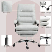 Vinsetto Silla de Oficina Reclinable con Masaje de Vibración y Calor de Microfibra