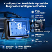 MUCAR VO8 Herramienta de escaneo bidireccional, diagnóstico de nivel OE en todo el sistema, codificación de ECU, prueba activa, más de 34 servicios, verificación automática FCA, gratuito de por vida