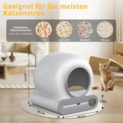 Caja de arena autolimpiable para gatos, grande XXL 68L, arenero automático con bolsas de basura, entrada baja con control por APP, arenero eléctrico para 2 gatos, arenero autolimpiable para gatos