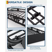 Cesta de carga universal de acero para techo de alta resistencia, capacidad de 200 libras, portaequipajes grande para SUV, automóviles y camionetas