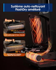 Tineco Floor One S7 Stretch Ultra Aspiradora y Fregadora, Aspiradora Escoba sin Cable, Antienredos, Reclinable a 180°, 50 Minutos de Autonomía, Autolimpieza Flashdry a 85°C, Limpieza de Bordes por Ambos Lados