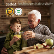 Extractor de zumos Anybear 350W, licuadora de prensado en frío, boca de alimentación de 124 mm, tecnología de doble triturado, libre de BPA, Tritan, alto rendimiento de zumo