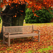Banco de teca CLP Jackson V2 I Banco de madera resistente a la intemperie con respaldo I Banco de jardín estable de madera de teca maciza, color: Teca, tamaño: 200 cm