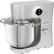 ProfiCook Robot de cocina con bol XXL de 12 L | Amasadora con 2500 W | Engranajes de metal y pantalla LED | Procesador de alimentos para hasta 8,5 kg de masa | 13 velocidades | PC KM 1254 titanio
