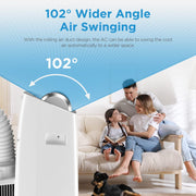 Aire acondicionado portátil Midea Silent Cool 26 Pro WF, 9000 BTU 2,6 kW, refrigeración, ventilación y deshumidificación, tamaño de habitación hasta 88 m³ (33 m²), control por APP/Alexa/Google Home/IFTTT, aire acondicionado móvil con tubo de escape