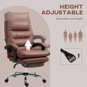 Vinsetto Silla de Oficina Reclinable con Masaje de Vibración y Calor de Microfibra