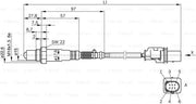 Bosch 0258017025 - Sonda Lambda con conector específico para vehículo