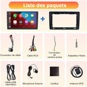 AWESAFE Autoradio [6GB+128GB] para Peugeot Boxer II/Citroën Jumper II/Fiat Ducato Android 13 con 4G Carplay Android Auto 9 Pulgadas GPS WiFi USB FM Bluetooth Control del Volante