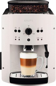 Cafetera espresso superautomática Krups Arabica Picto, boquilla de espuma de leche, función de 2 tazas, mando giratorio, limpieza fácil, cafetera, negra, EA810870