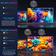 Monitor portátil de 18,5 pulgadas, monitor portátil 1080P HDR USB C Mini HDMI, monitor portátil para portátil, Mac, PS5