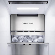 LG GSXV90MCDE Frigorífico Side-by-Side con congelador (628 L, clase energética D) con InstaView, Door-in-Door, Craft Ice, dispensador de hielo y agua, Total No Frost, negro