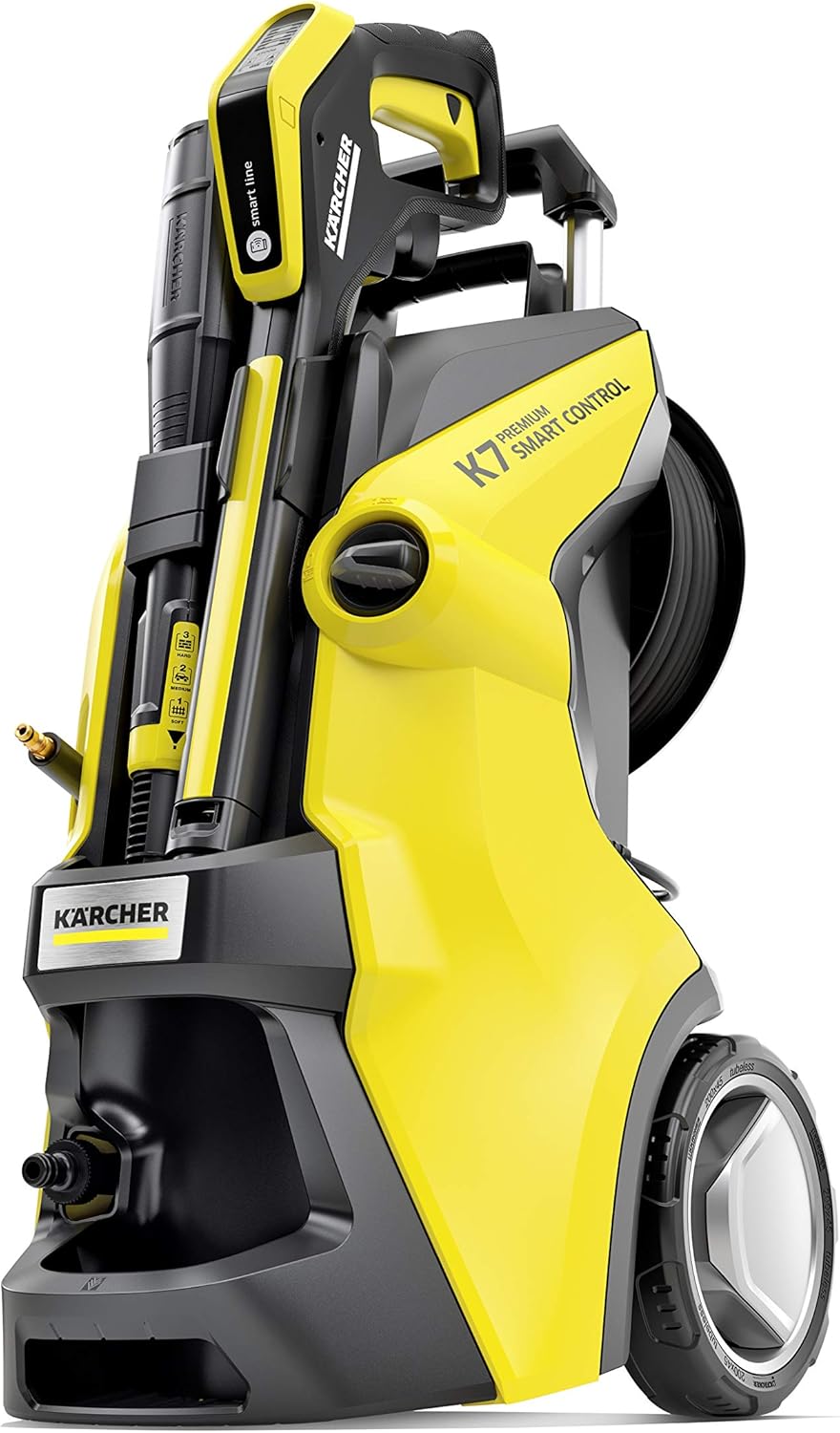 Limpiadora de alta presión Kärcher K 7 Premium Power Home, presión: 180 bares, caudal: 600 l/h, rendimiento de superficie: 60 m²/h, potencia: 3000 W, enrollador de mangueras, con pistola, boquilla turbo, lanza pulverizadora