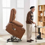 Sillón reclinable elevador eléctrico, reclinables eléctricos para ancianos con calor y masaje, asistencia para levantarse con portavasos, bolsillo lateral, para sala de estar