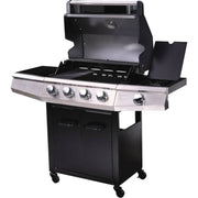 Barbacoa de gas Bingo 5 - 5 quemadores, incluido 1 lateral - 15,2 kW + Funda protectora - Negro