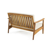 Set de conversación para exteriores de 4 plazas de madera de acacia Willowbrook de Christopher Knight Home