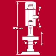 Taladro de columna Einhell TC-BD 630/1 630 W, profundidad de perforación máx. 60 mm, tope de profundidad ajustable, diámetro de broca máx. 16 mm