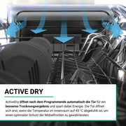 Bauknecht BK6FC11BS7A0X Lavavajillas totalmente integrable (45 cm)/ ActiveDry/Programa con sensor/PowerClean/Bandeja para cubiertos/Programa de higiene/Protección total contra el agua/Multizona/Inicio diferido