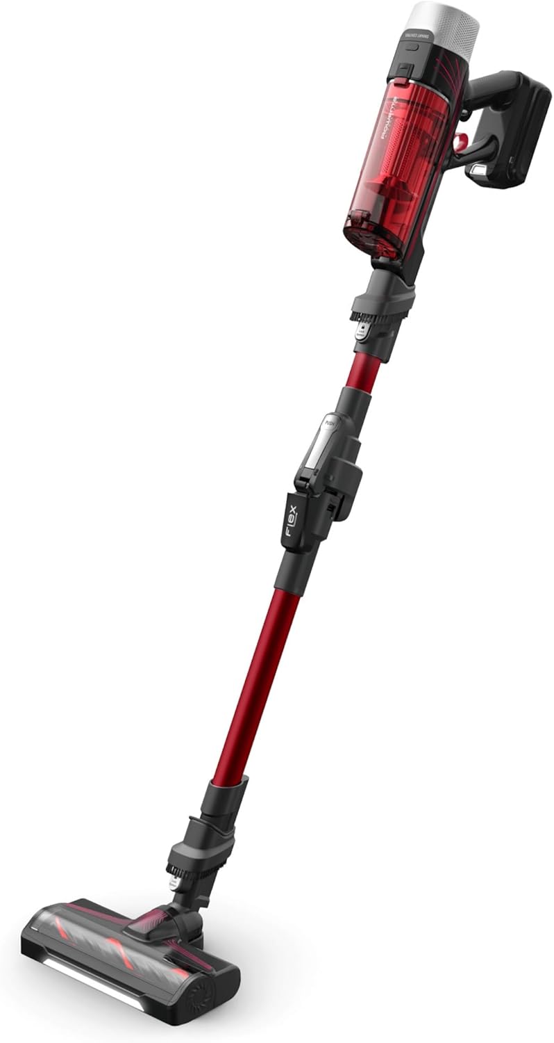 Rowenta X-Force Flex 9.60, aspiradora escoba inalámbrica multifunción, alto rendimiento con 100AW, autonomía de 45 minutos, ultraligera, tubo Flex, RH2099WO