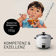 Panasonic SR-DA152KXE Arrocera automática con vaporera, 1,5 litros, 8 tazas, lógica difusa (Fuzzy Logic), indicador de proporción de agua, libre de BPA, función de mantener caliente, inicio programado, piezas aptas para lavavajillas, negro