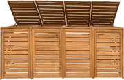 AXI Lex Cubrecontenedor de madera marrón | Cubierta para 4 cubos de basura - 240-960L | Caja para cubos de basura/Caja de almacenamiento