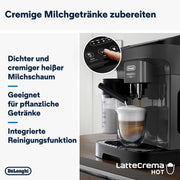 Cafetera superautomática De'Longhi Magnifica Evo ECAM 292.81.B con sistema de leche LatteCrema, 7 botones de selección directa para capuchino, espresso y otras especialidades de café, función de 2 tazas, negra