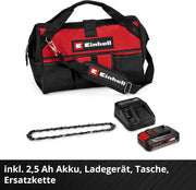 Sierra de cadena a batería para ramas Einhell GE-PS 18/15 Li Bag Kit