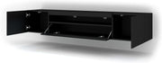 Mueble de TV BIM 200 cm - Aparador universal con frentes laminados, suspendido o de pie - Mueble para televisión, mueble HiFi para salón, negro mate